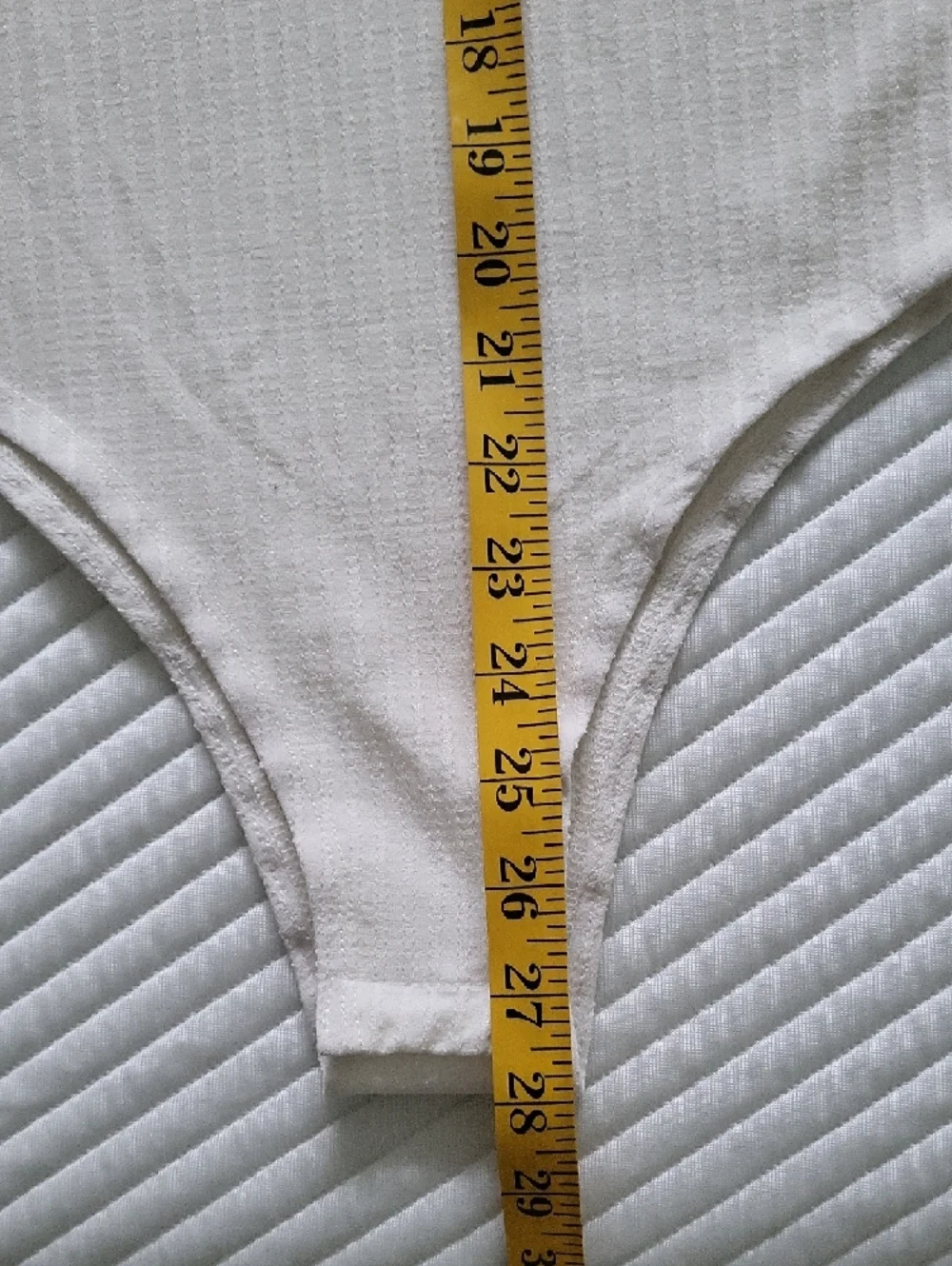 Hayden Cream Ribbed Button-Front Ruffle-Trim Bodysuit - Picture 5 of 5